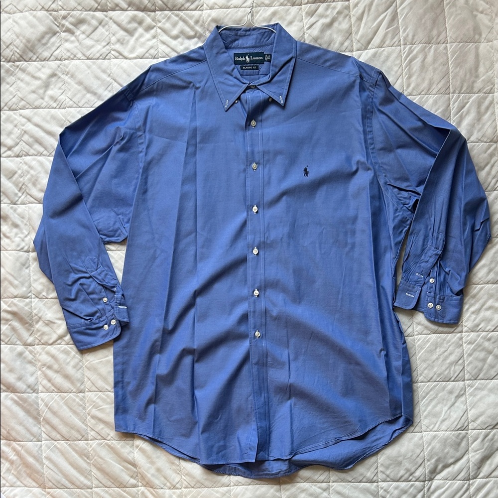 Polo by Ralph Lauren Men's Classic Blue Dress Shirt